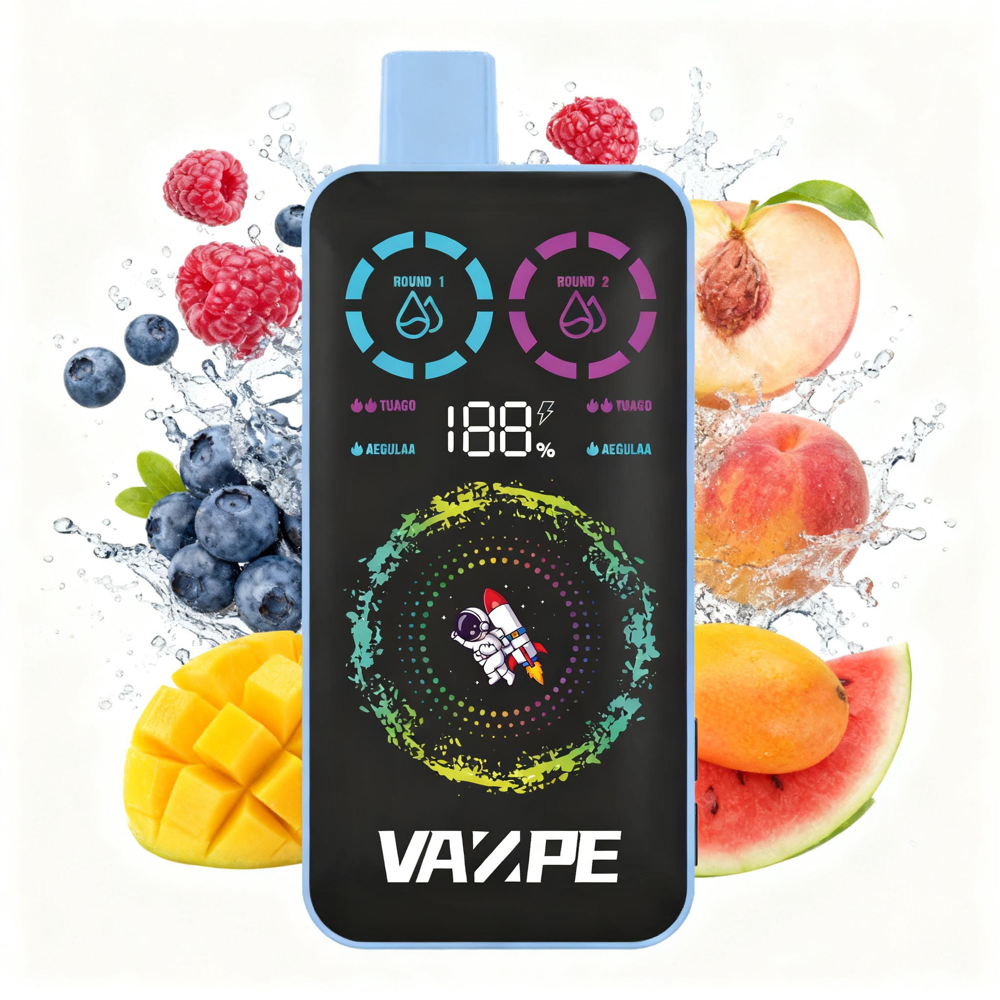VAZPE Ultra Einweg-Vape mit 40000 Zügen – Dual-Flavor-System mit Smart-LED-Display