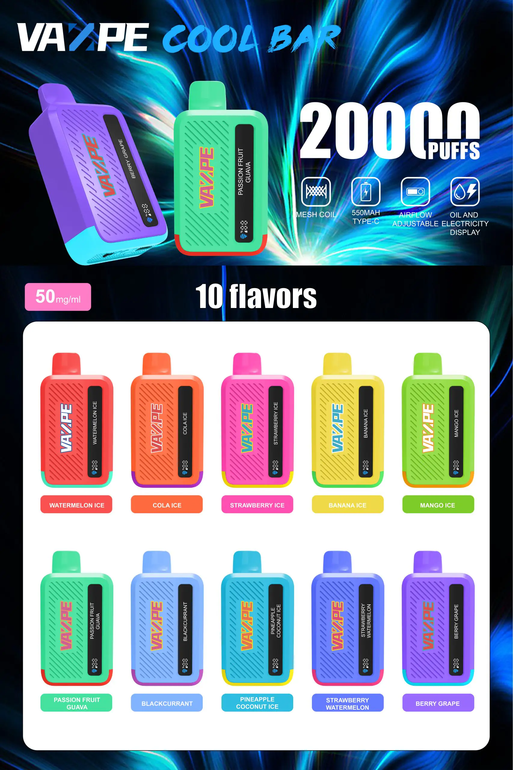 Vazpe Cool Bar 20K Description