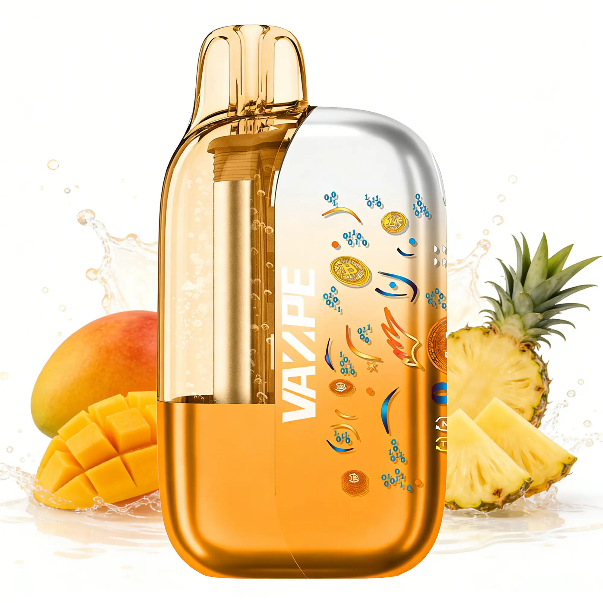 VAZPE BTC Einweg-Vape mit 35000 Zügen – Dual-Mesh-Power mit 360°-Dynamikdisplay